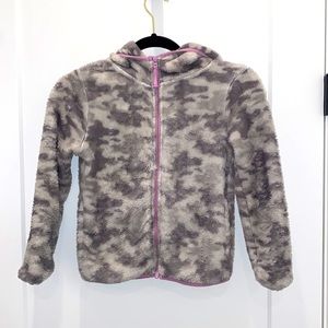 Girls Fuzzy Camo Jacket